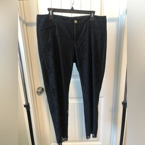 Lilly Pulitzer High Rise Straight Leg Office Pants, Size 14